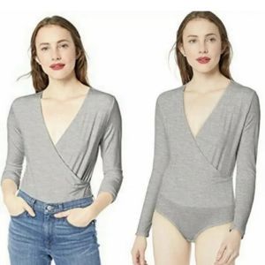 J Crew Mercantile Heather Grey Bodysuit Long Sleeve Snap Crotch Size Small